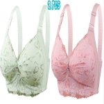 2Pcs (Combo) China Eye Catching Round Shape Bra – 💚Green & 💗Light Pink