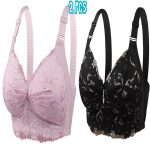 2Pcs (Combo) China Eye Catching Round Shape Bra - 💜Soft Purple & 🖤Black