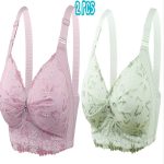 2Pcs (Combo) China Eye Catching Round Shape Bra – 💜Soft Purple & 💚Green